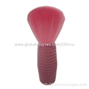 Makeup powder brushes, made of plastic handle and double color synthetic hair